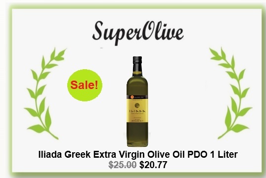 Iliada Greek Extra Virgin Olive Oil PDO, 1 Liter bottle – originally $25.00, now discounted to $20.77