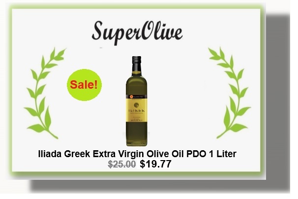 Iliada Greek Extra Virgin Olive Oil PDO, 1 Liter bottle – originally $25.00, now discounted to $19.77